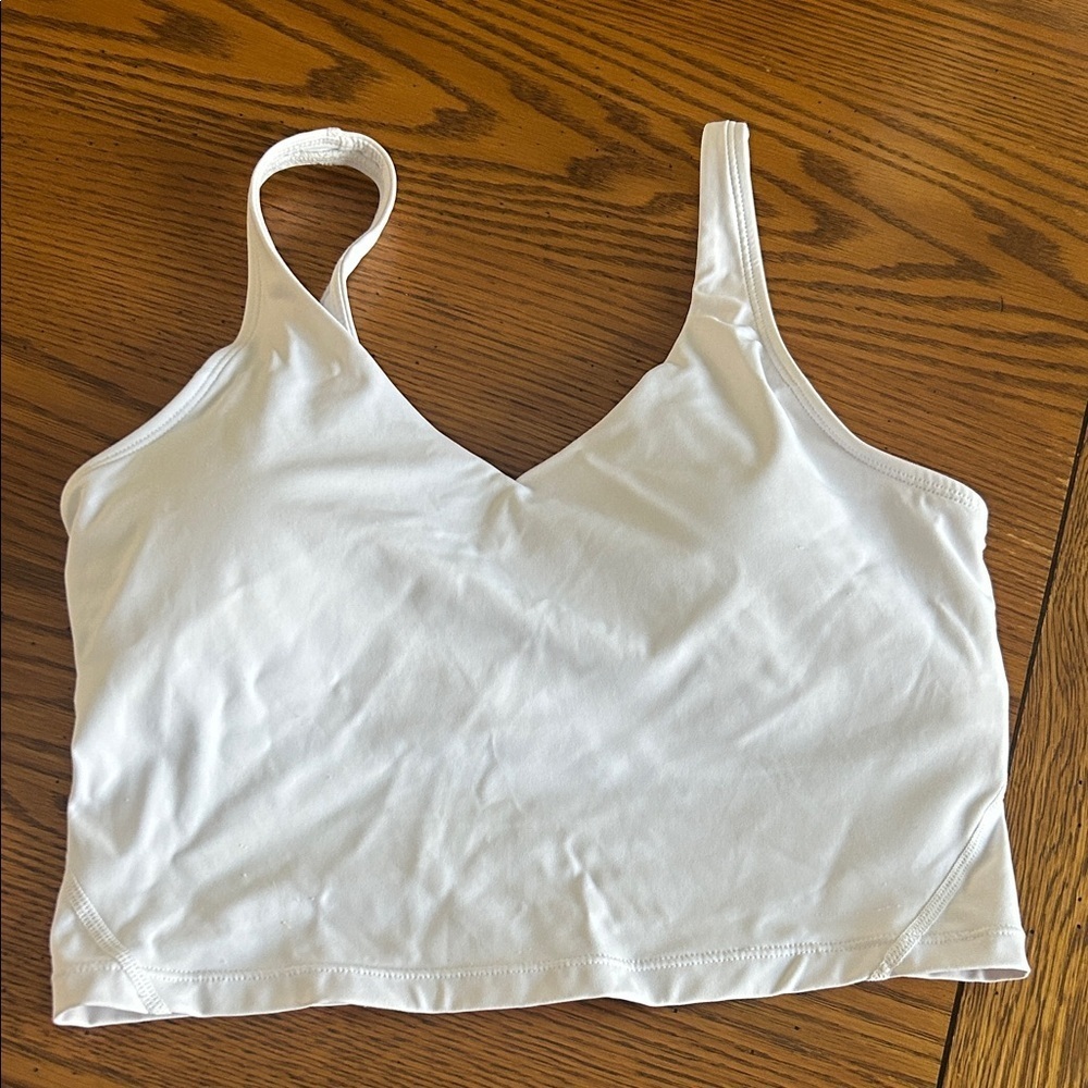 White V-Neck Tank Top